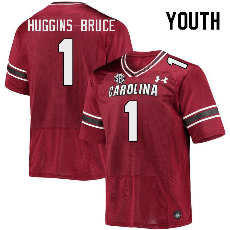 Youth #1 Ahmari Huggins-Bruce South Carolina Gamecocks College Football Jerseys Stitched-Garnet